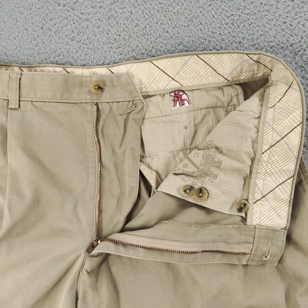 Alabama Crimson Tide Shorts Men 42 Khaki Pleated Elephant Embroidery Cutter Buck